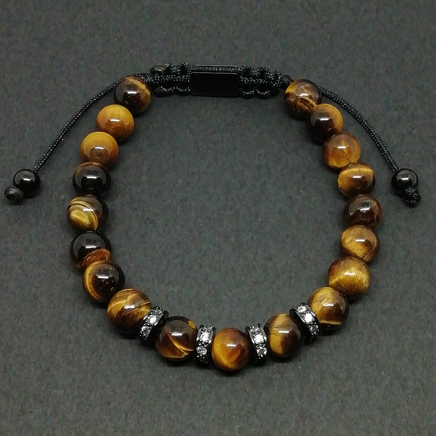 Wave | Pulsera para hombre con Ojo de tigre.