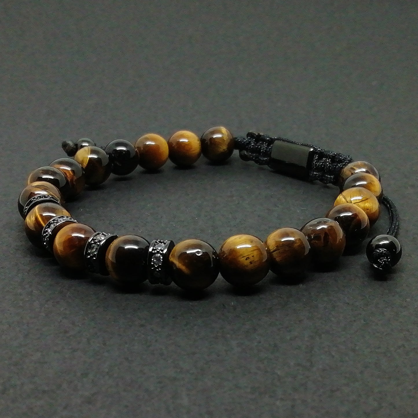 Wave | Pulsera para hombre con Ojo de tigre.