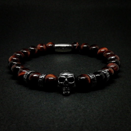 Pulsera Silver Skull con ojo de buey.