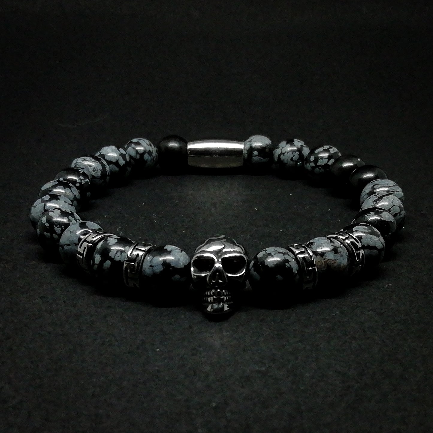 Silver Skull obsidian snowflakes.