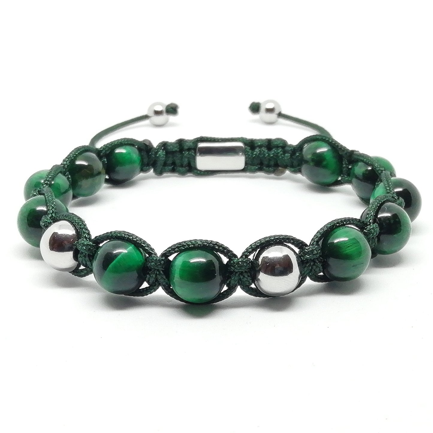 Shamballa with green tiger eye.