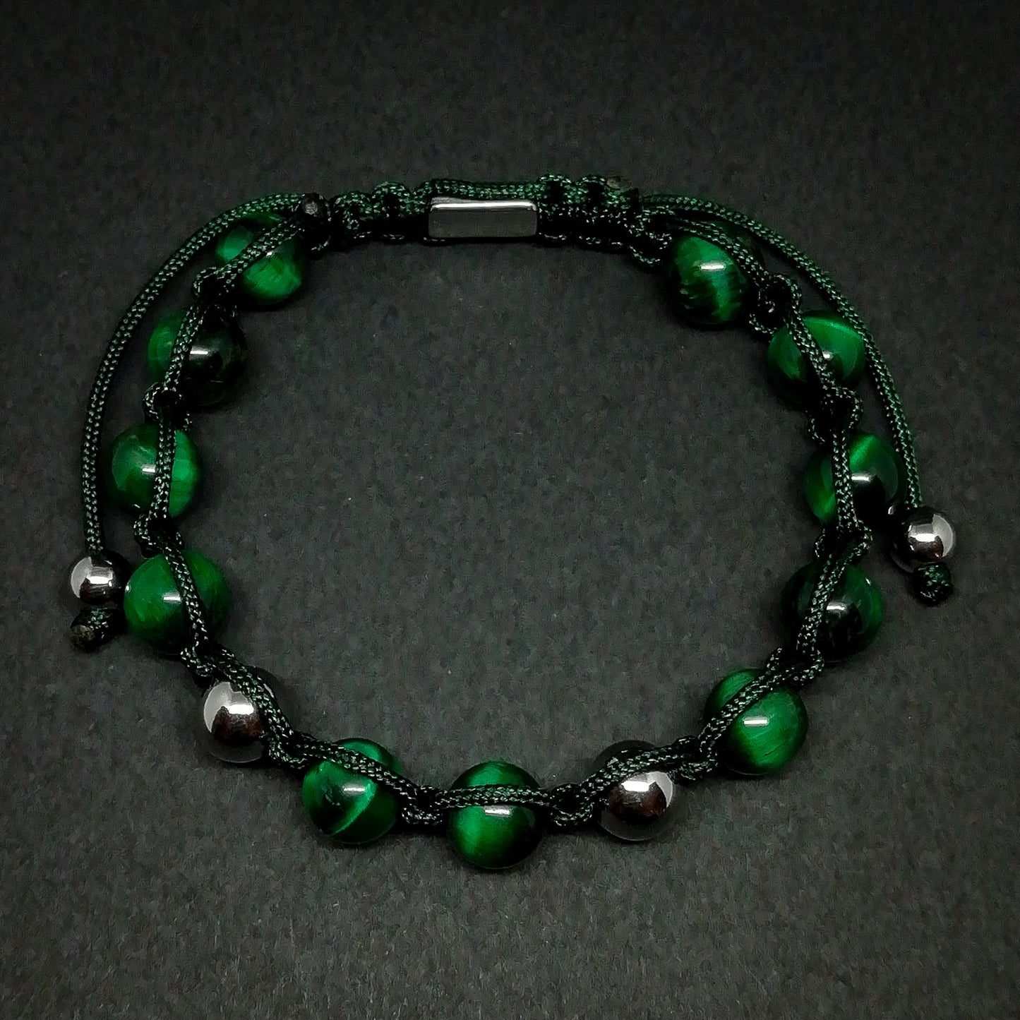 Shamballa with green tiger eye.