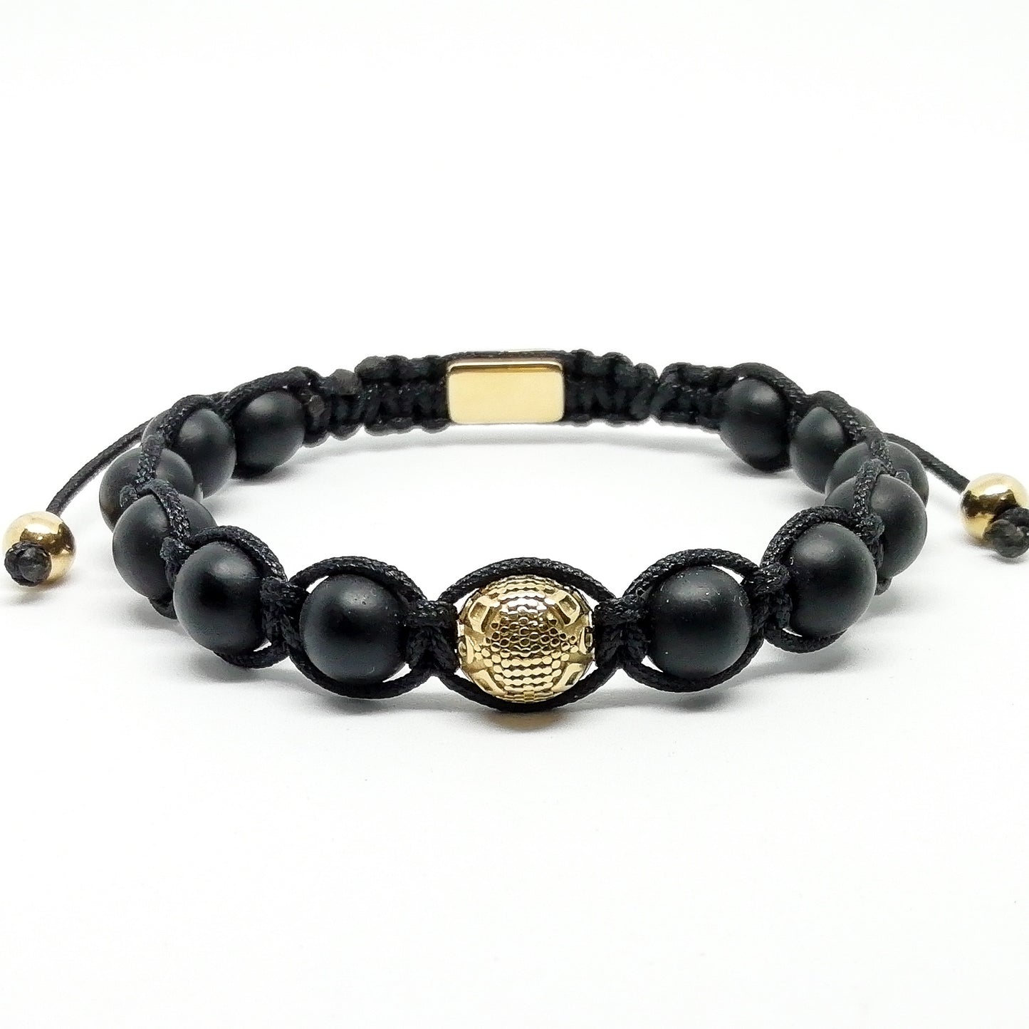 Pulsera shambala gold con Onix mate.