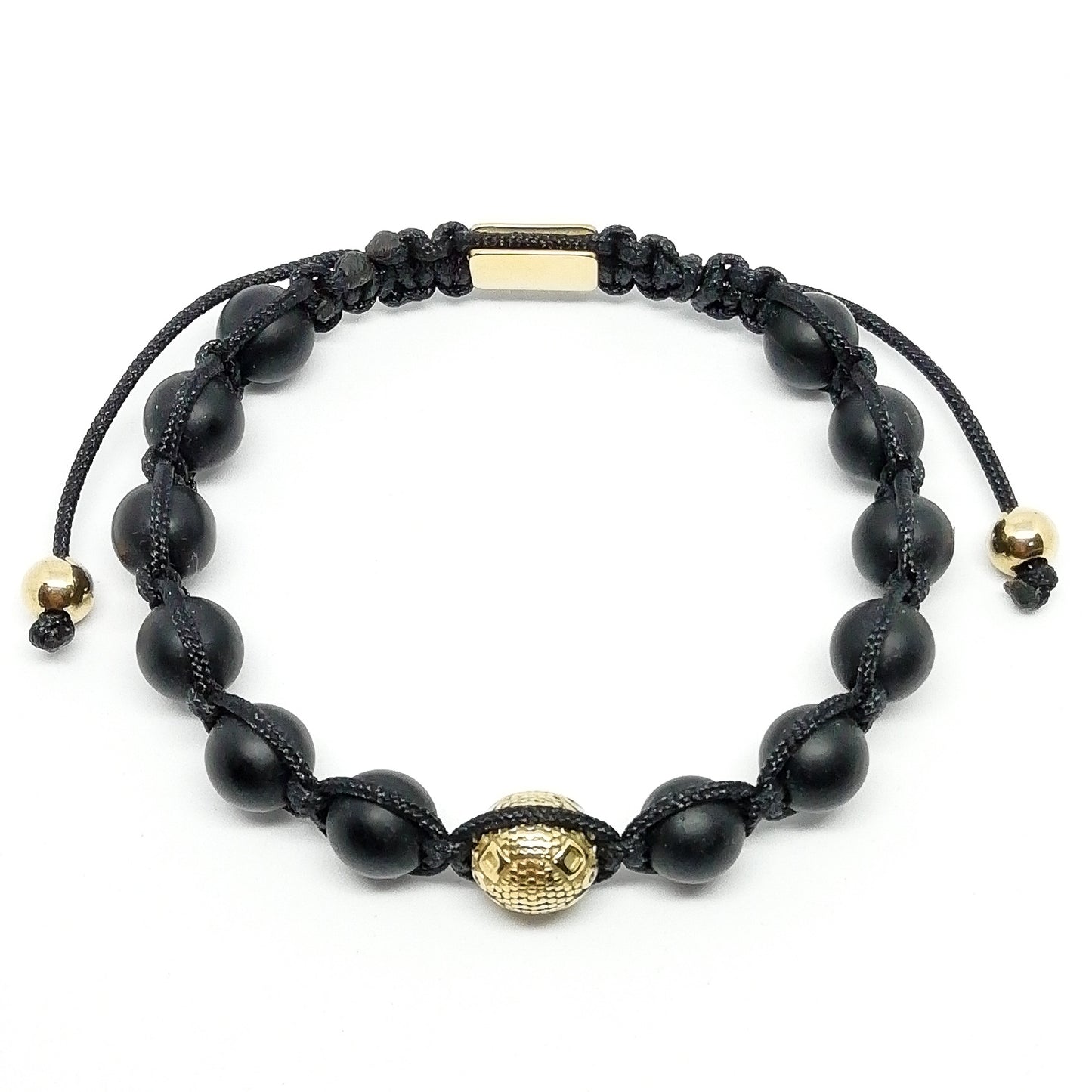 Pulsera shambala gold con Onix mate.